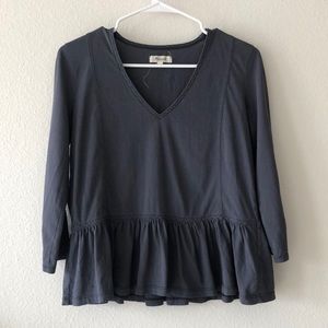 Madewell peplum top